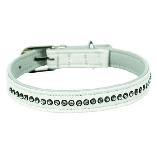 Trixie Ogrlica Activ sa Strasom S – Bela 23-28cm