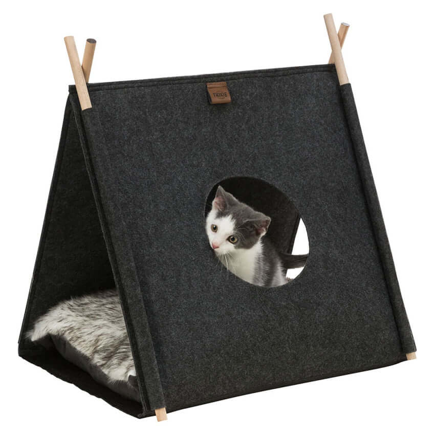 Trixie Ležaljka Šator Elfie za pse i mačke 46x52x50cm siva