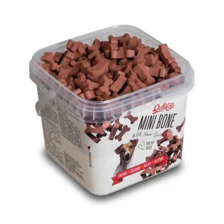 Dafiko Mini Bones Ham 580g - poslastice za pse, meke, zdrave, ukusne.