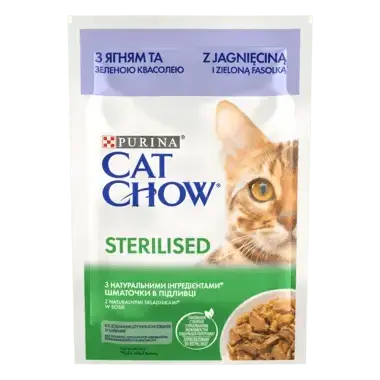 CAT CHOW Kesica za mačke Sterilised s jagnjetinom u sosu, 85g - petcorner