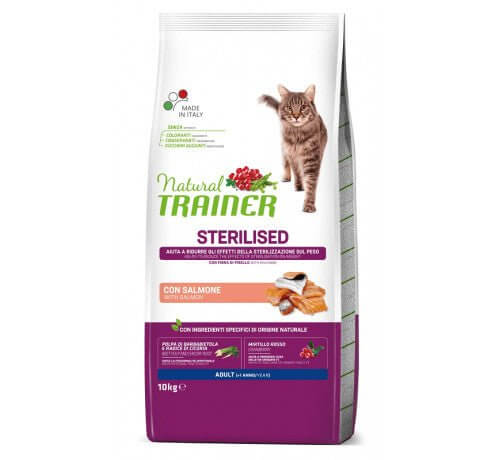 Natural Trainer Suva hrana za odrasle sterilisane mačke Losos 10kg - petcorner