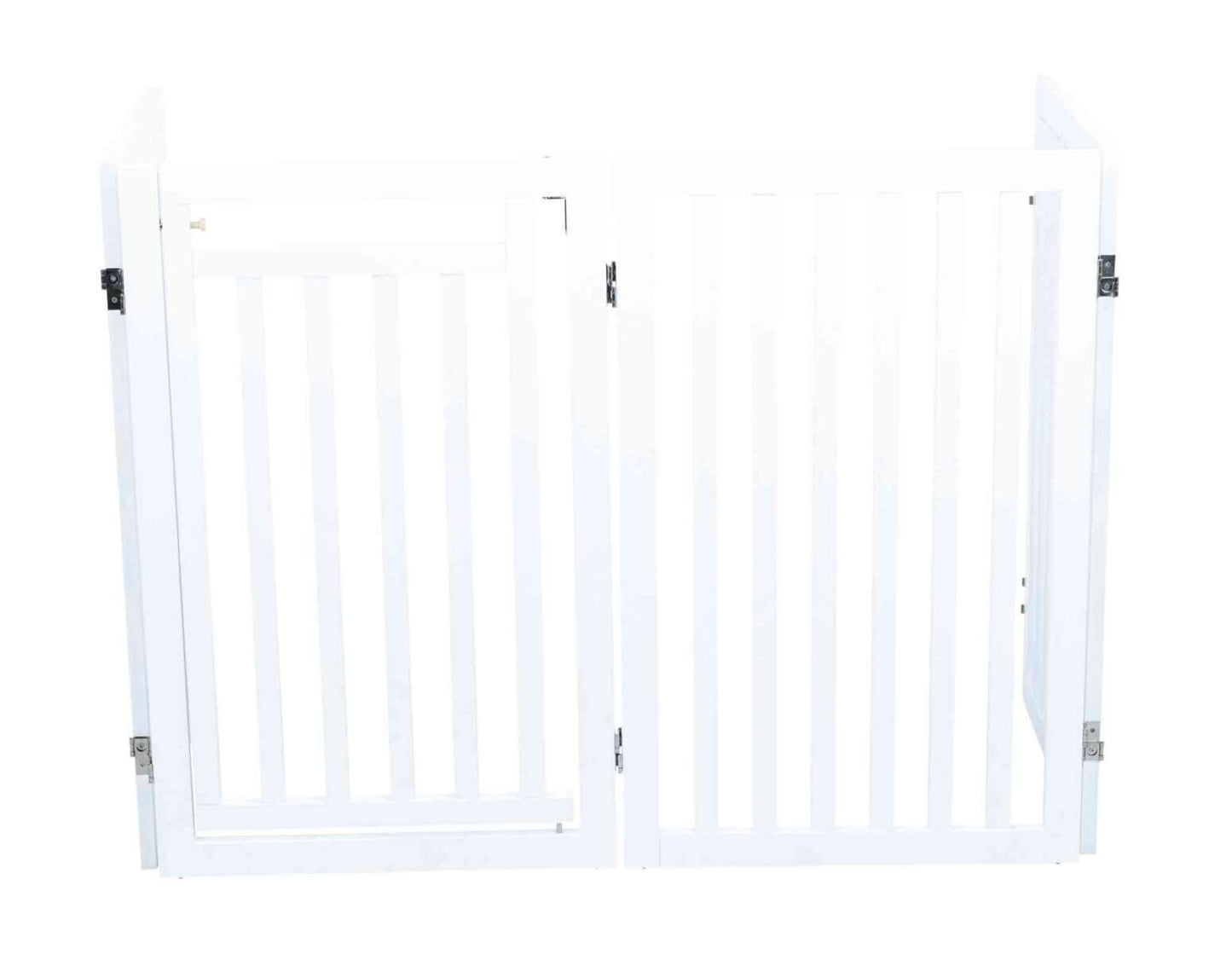 Trixie drvena barijera za pse sa vratima, podesiva širina 60–160 cm, visina 81 cm, bela - petcorner