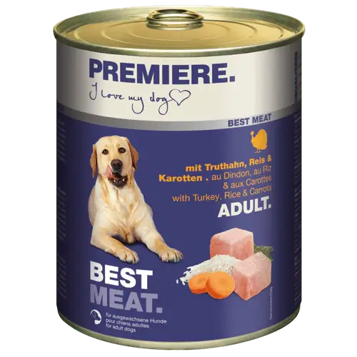 PREMIERE Dog Best Meat konzerva za pse Adult Ćuretina i Povrće, 800g konzerva - petcorner