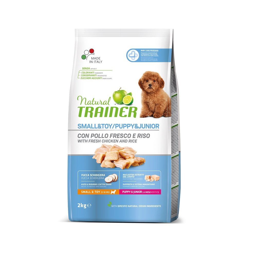 Trainer Natural Dog Hrana Za Štence I Mlade Pse, Malih rasa, Sveža Piletina, 2kg - petcorner