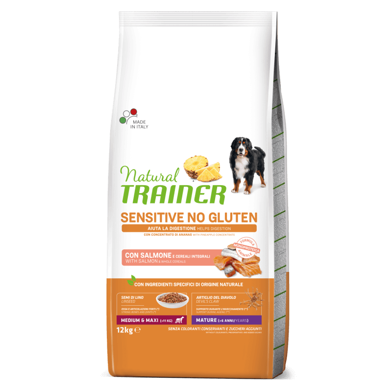 Trainer Natural Sensitive No Gluten Hrana za Stence i Juniore Srednjih I Velikih Rasa, Pacetina 12kg - petcorner