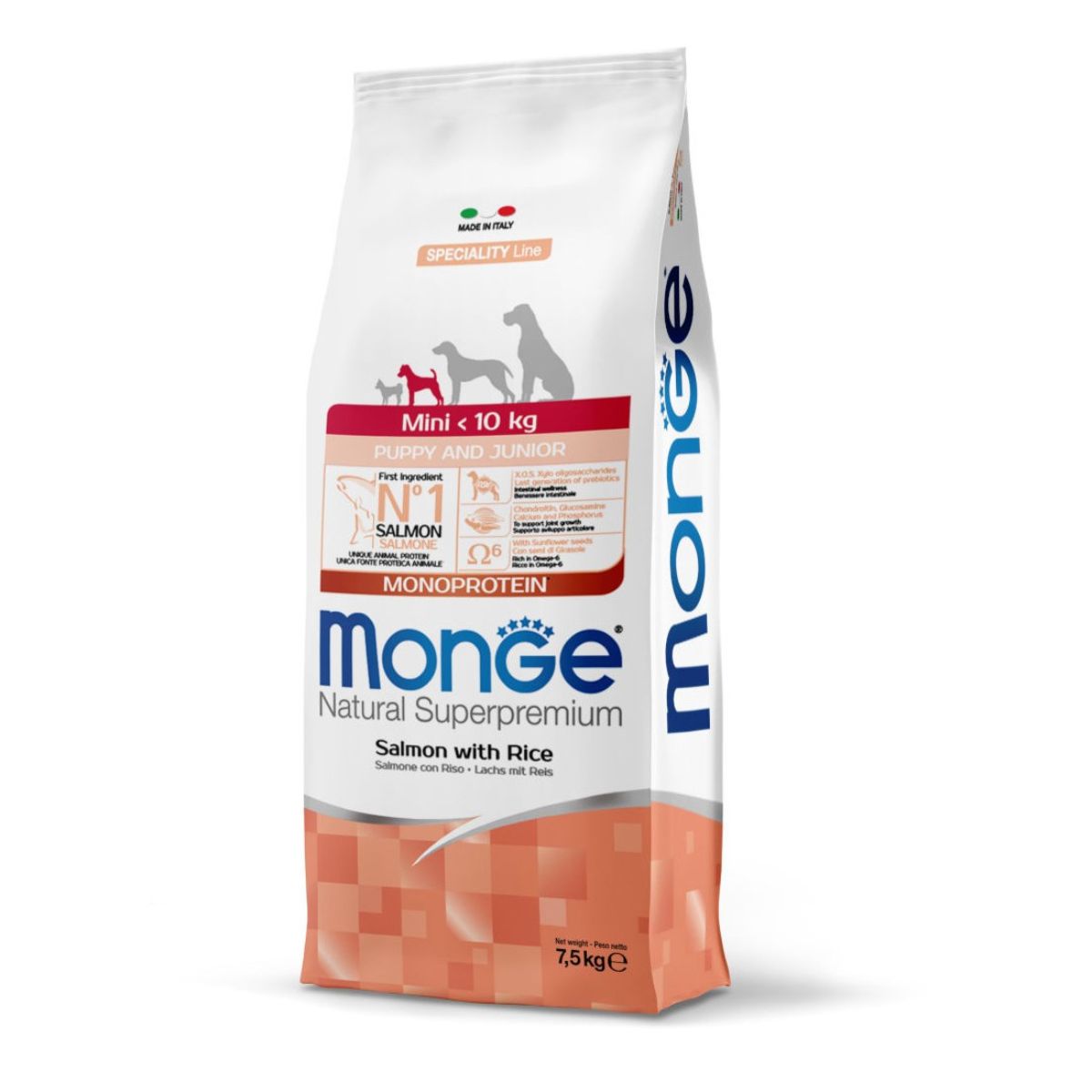 Monge Mini Puppy Salmon with Rice 7.5KG - Hrana za Štenad sa Lososom i Pirinčem