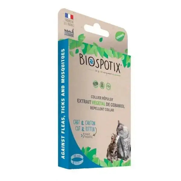 BIOGANCE Biospotix ogrlica za mačke – zaštita od krpelja i buva (35 cm) - petcorner