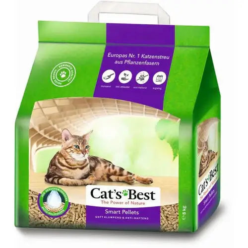 CATS BEST Smart 5kg – Biljni osip za mačke bez mirisa - petcorner