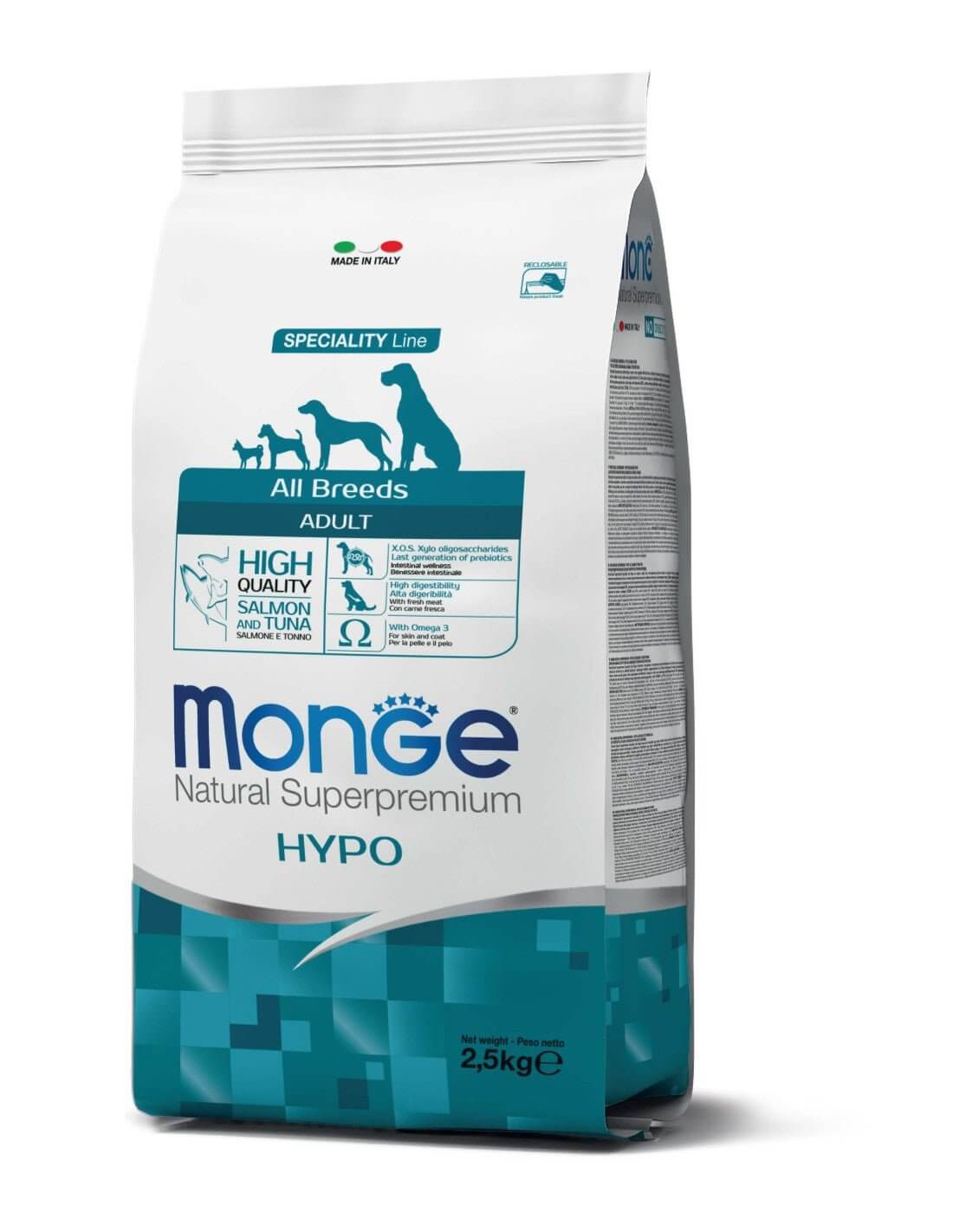Monge Hypoallergenic hrana za pse losos i tunjevina 2.5kg - petcorner