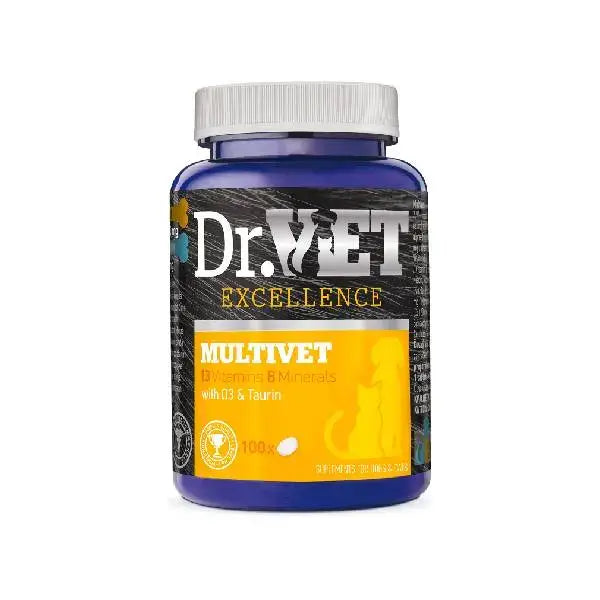 Dr. Vet Multivet vitaminsko mineralni dodatak za aktivne pse i mačke 100 tableta