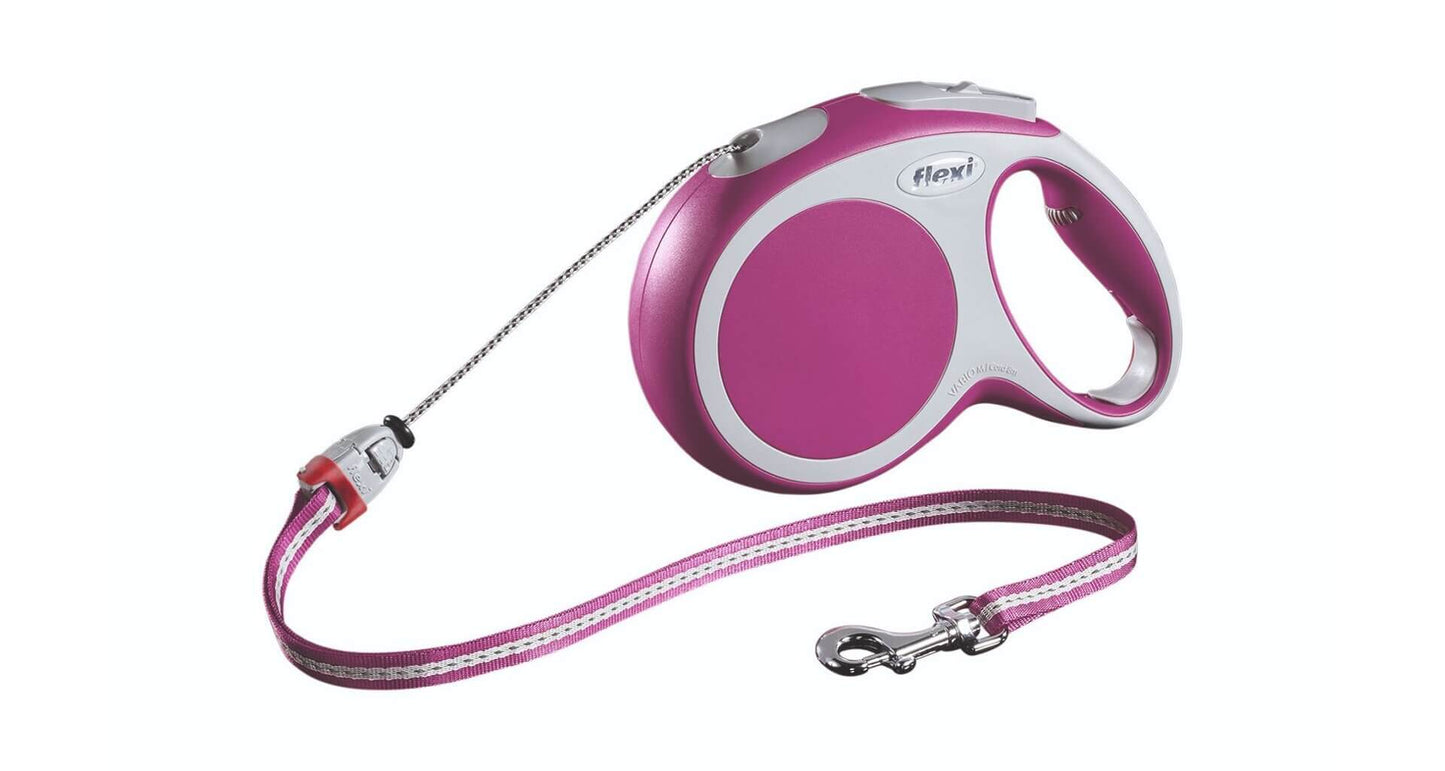 Flexi Vario M povodac 8m roze za pse do 20kg - petcorner