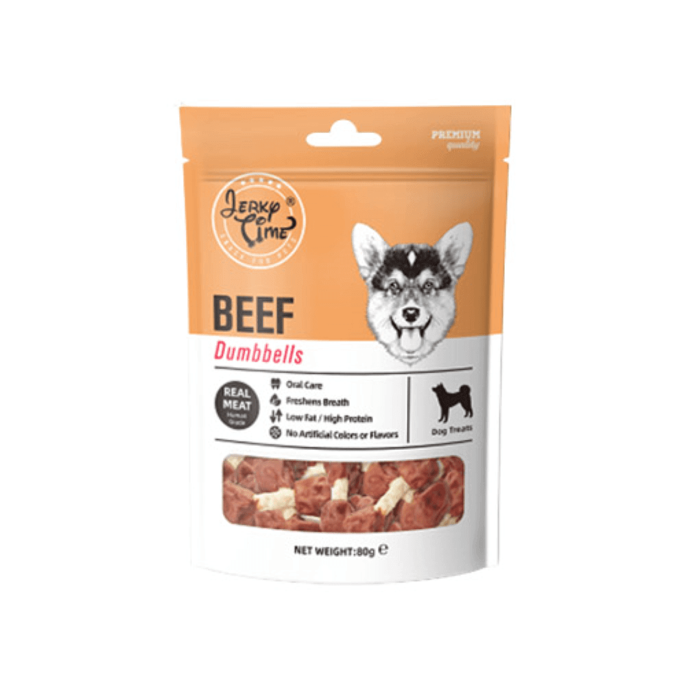 JerkyTime poslastica za pse – govedina u obliku tega 80 g - petcorner