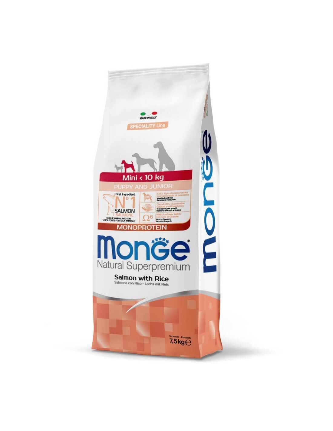 Monge Mini Puppy Salmon with Rice 7.5KG - Hrana za Štenad sa Lososom i Pirinčem - petcorner