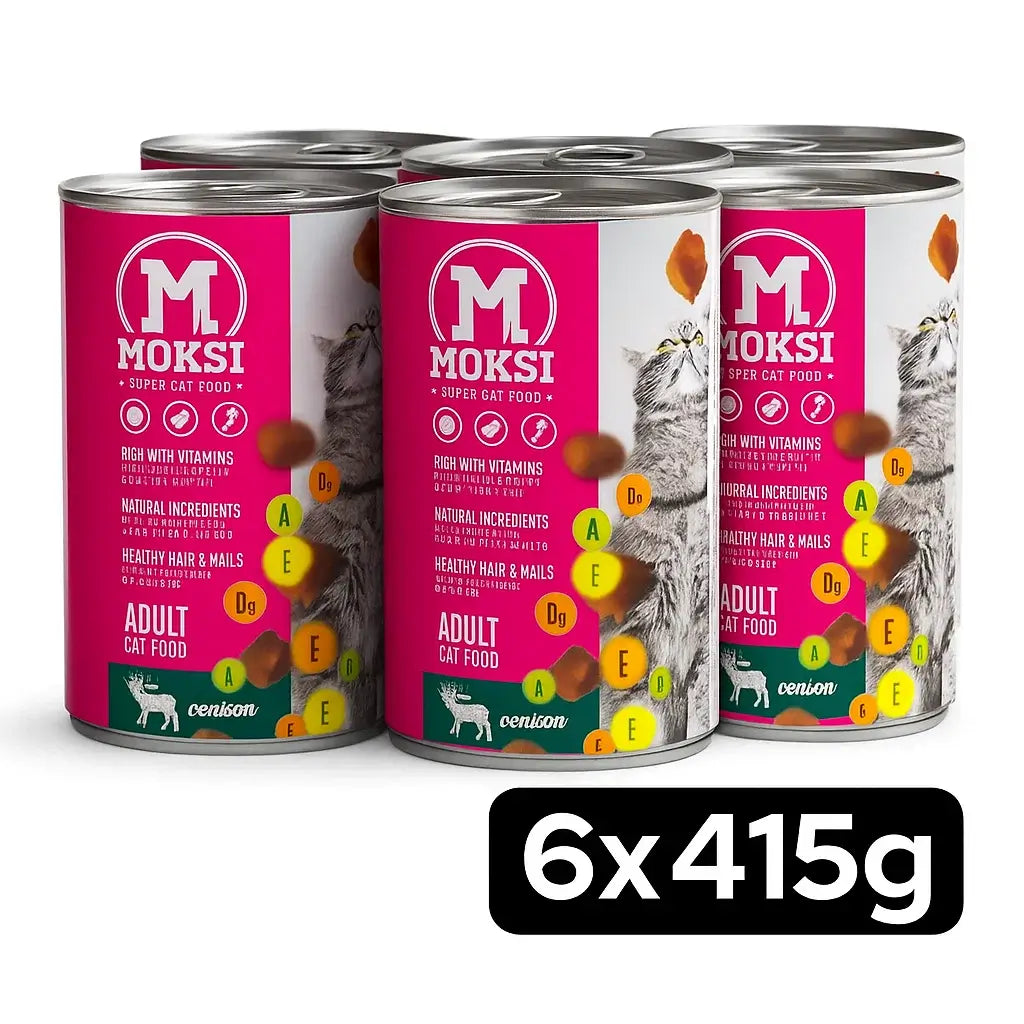 MOKSI Konzerva za mačke Divljač 415g – pakovanje 6 komada