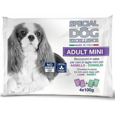 Monge Special Dog Excellence sos za pse Adult Mini - Zec/Jagnjetina 4x100g - petcorner