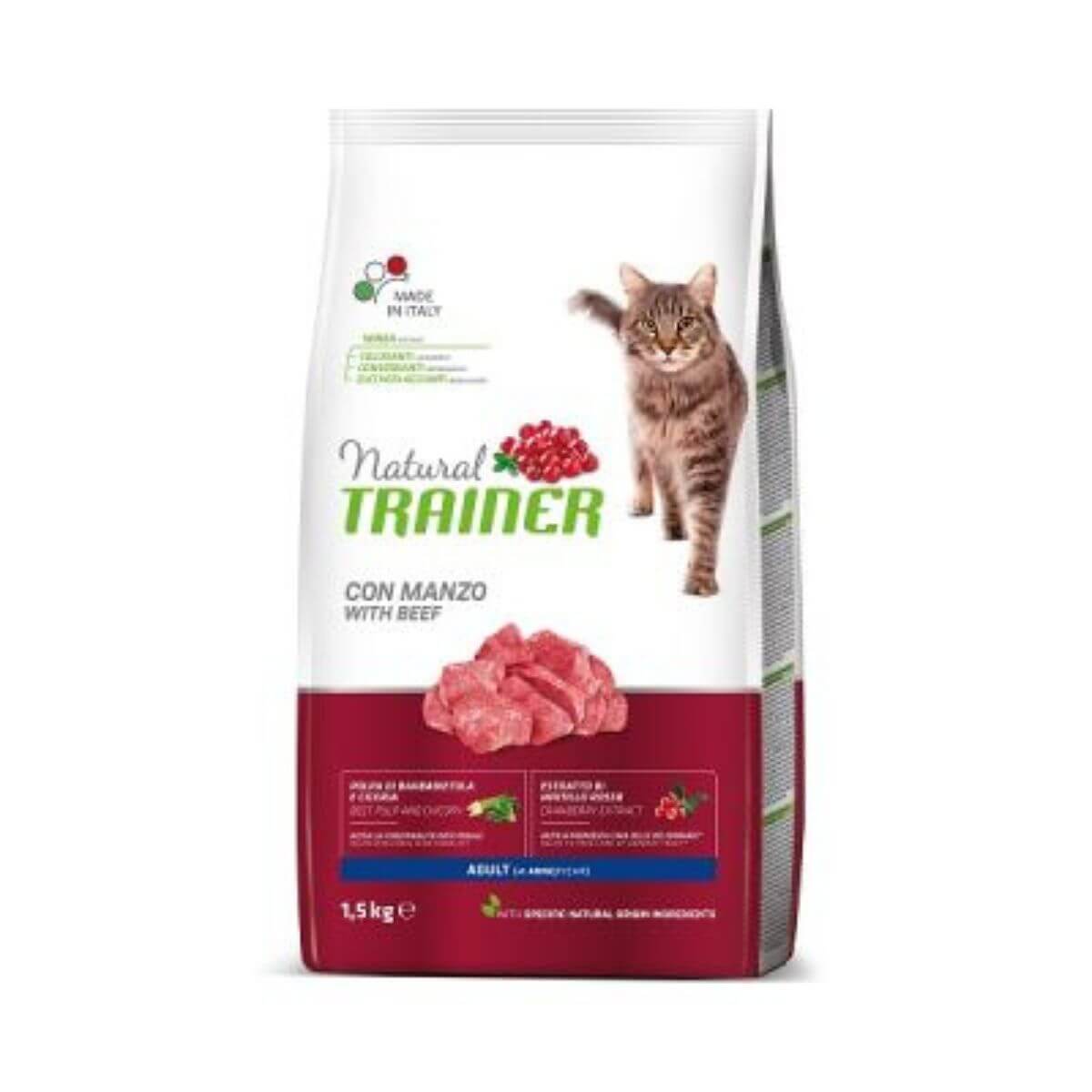 Trainer Natural Hrana za odrasle mačke, Govedina, 1.5kg - petcorner