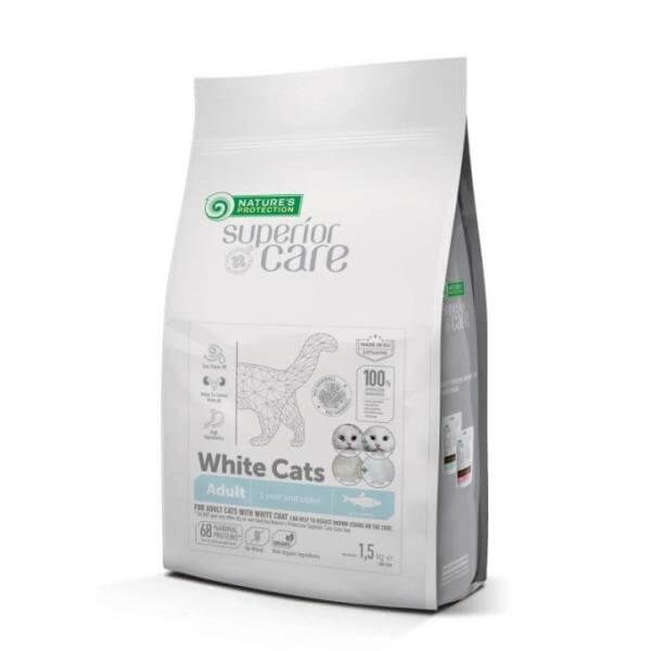 Nature’s Protection White Cat hrana za bele mačke 1.5 kg - petcorner