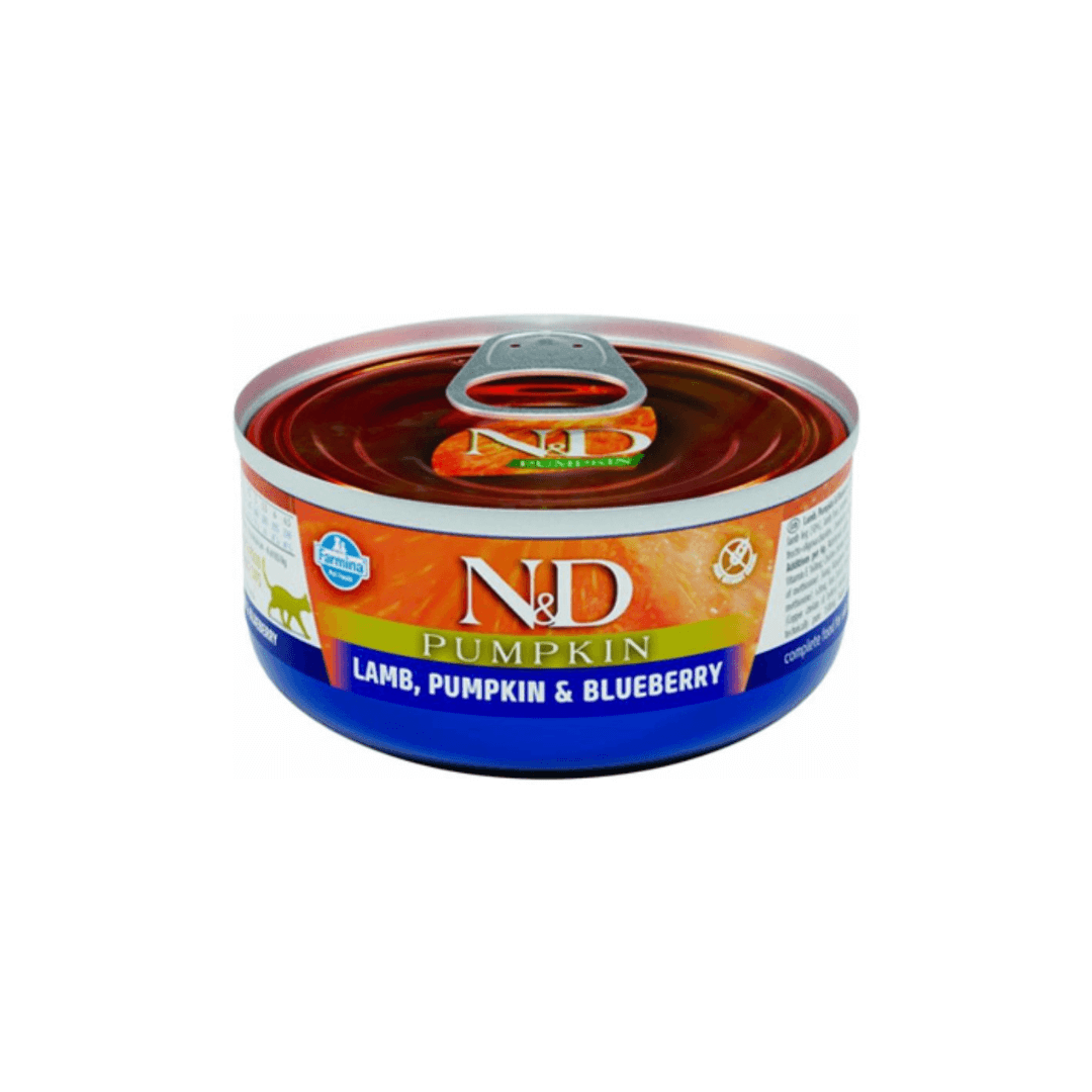 N&D Pumpkin konzerva za mačke – jagnjetina, bundeva i borovnica