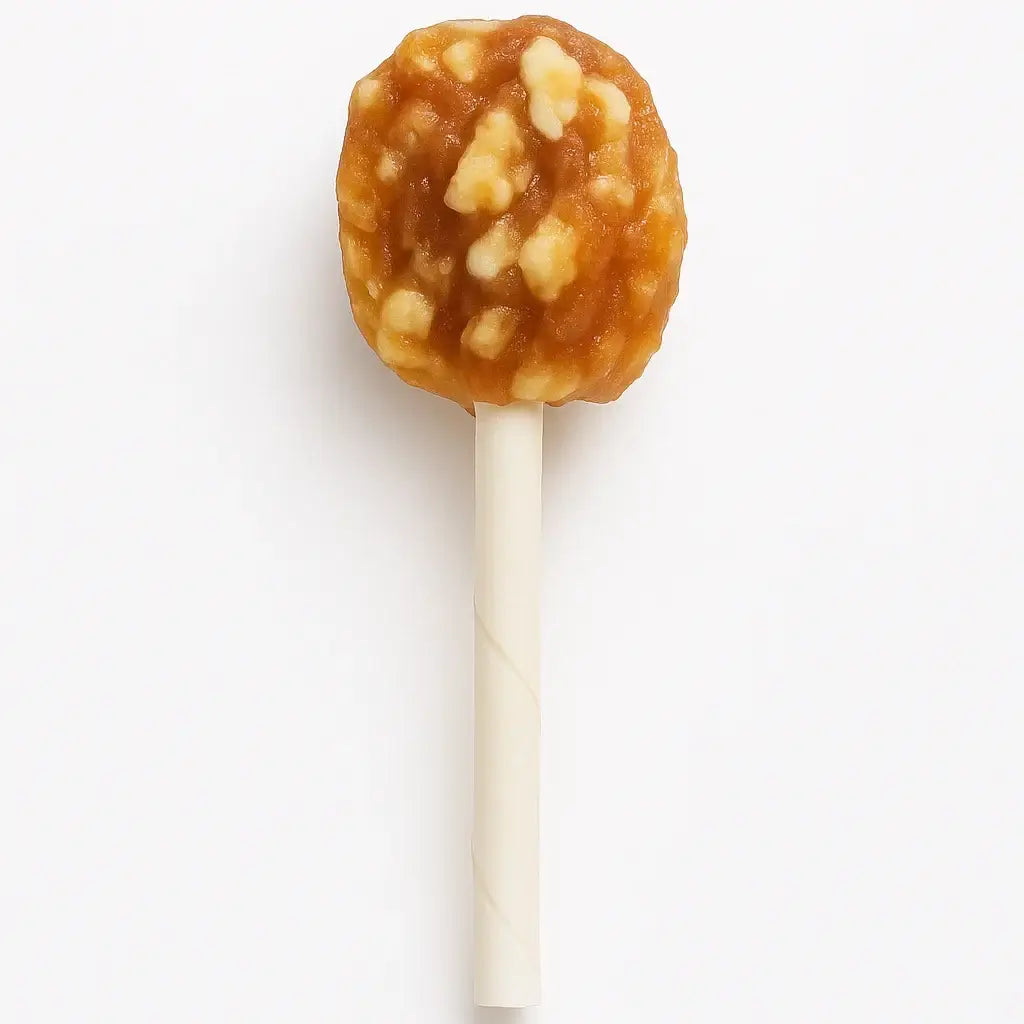 Trixie Lizalica 10cm – poslastica za pse sa piletinom, sirom i štapićem od sirove kože