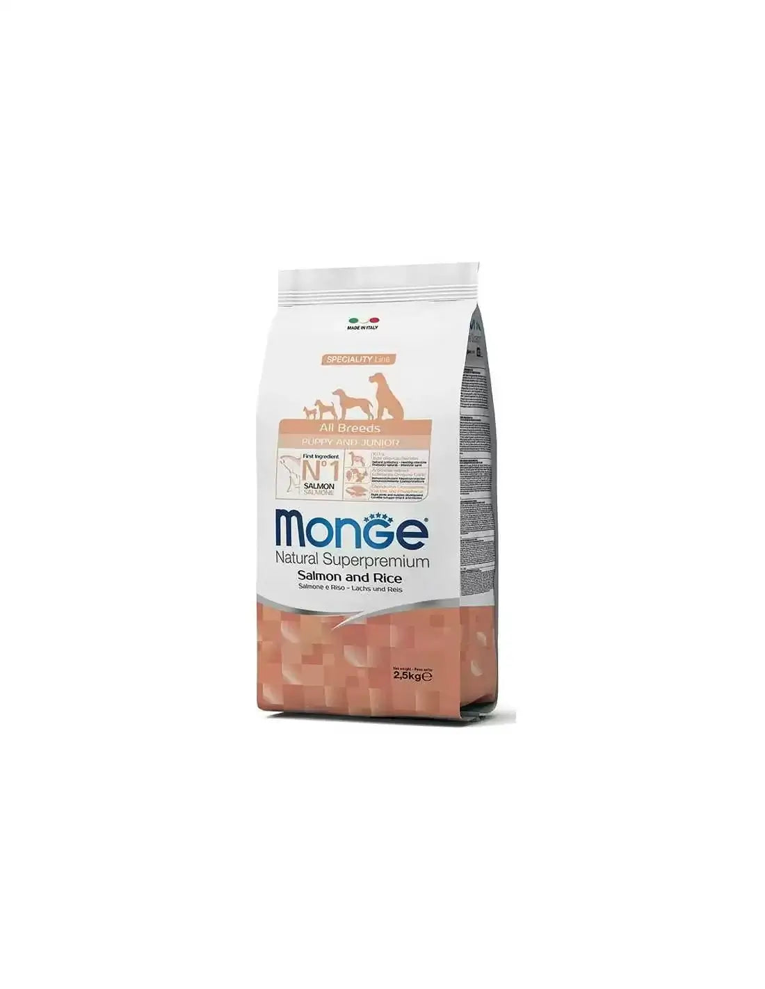 Monge Natural Superpremium Puppy Losos i Pirinač 2.5kg - petcorner