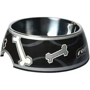 Rogz Činija za pse Bubble Bowlz S Bone, Crna – 2 u 1, netoksična - petcorner