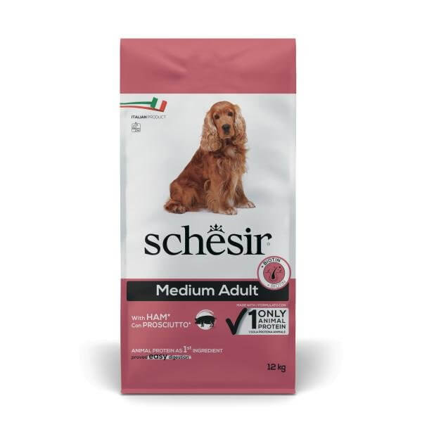 Schesir Dry Dog Medium Šunka, Hrana za pse 12kg - petcorner