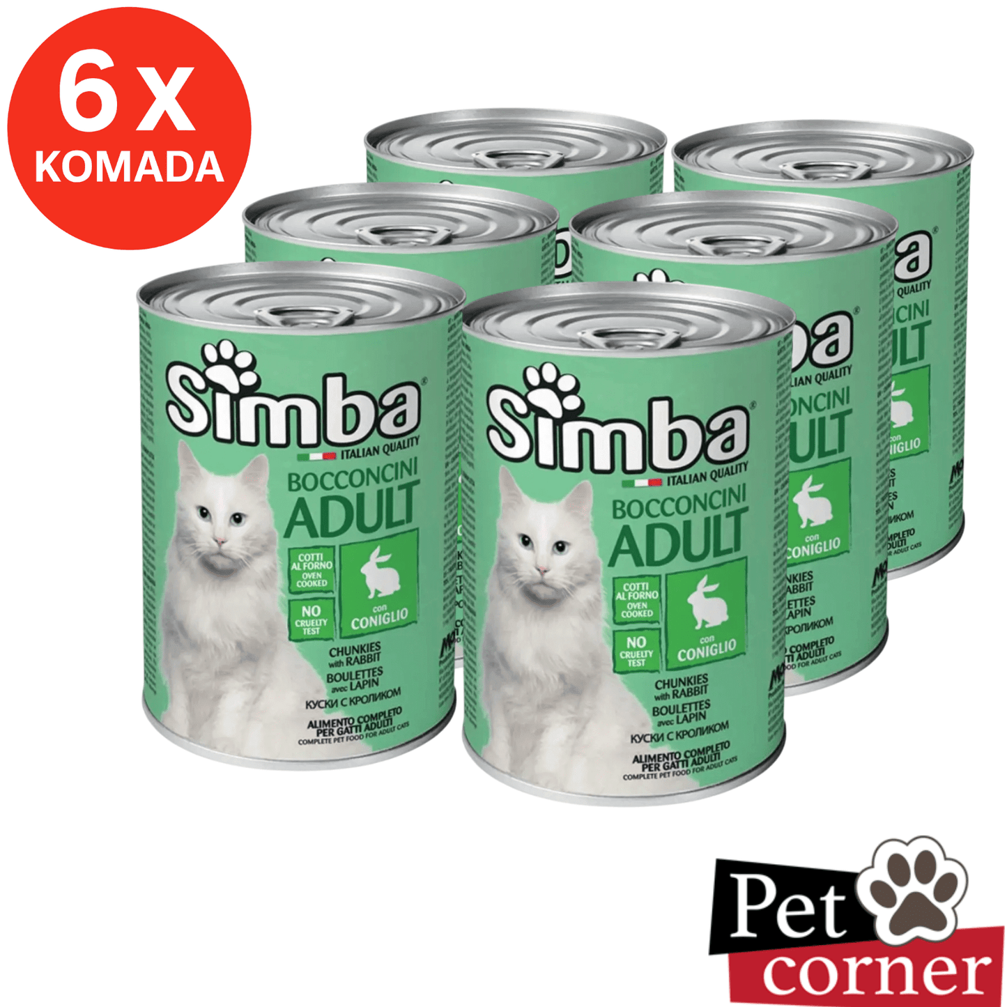 SIMBA Konzerva za mačke Zečetina 415g, pakovanje 6 kom - petcorner