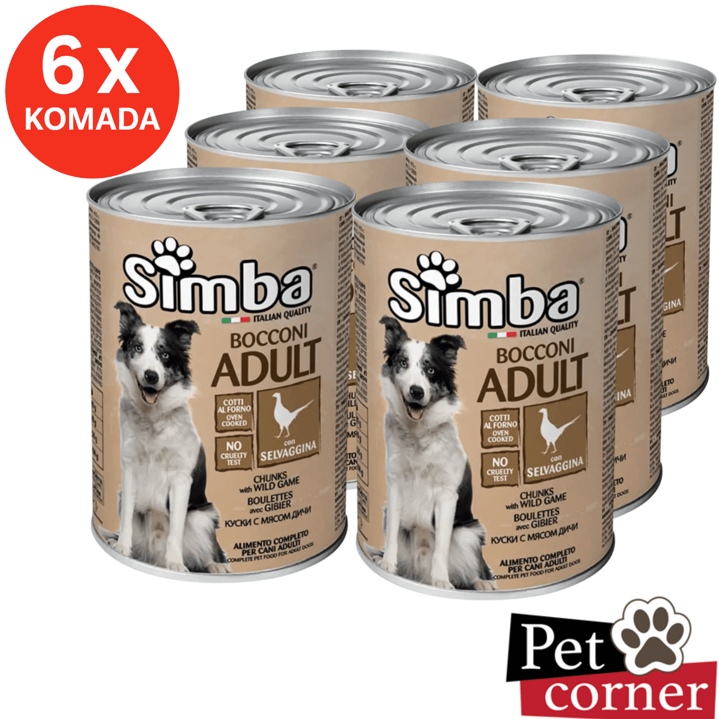 SIMBA Konzerva za pse Divljač 415g, pakovanje 6 kom - petcorner