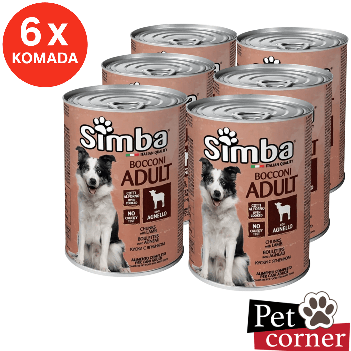 SIMBA Konzerva za pse Jagnjetina 415g, pakovanje 6 kom - petcorner
