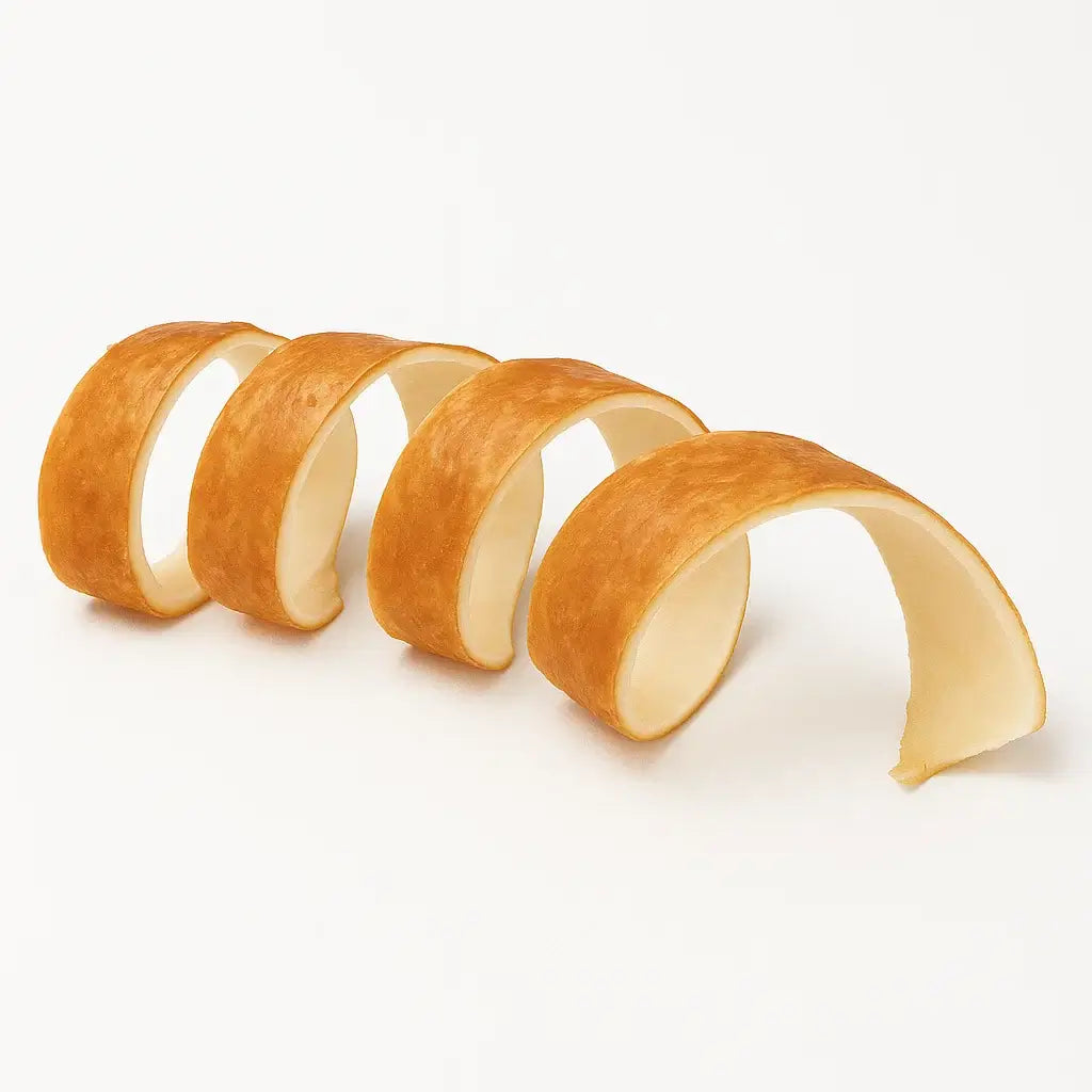 Trixie Denta Fun Spirala 12cm – prirodna poslastica za pse sa sirovom kožom i pačetinom