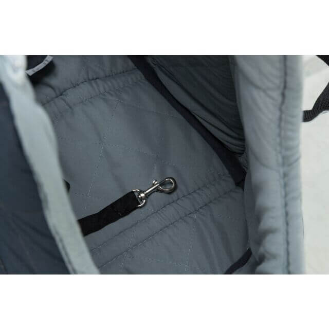 Torba Victoria za pse i mačke - unutrašnjost sa povodcem, plava boja