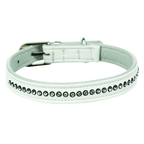 Trixie Ogrlica Activ sa Strasom S – Bela 23-28cm