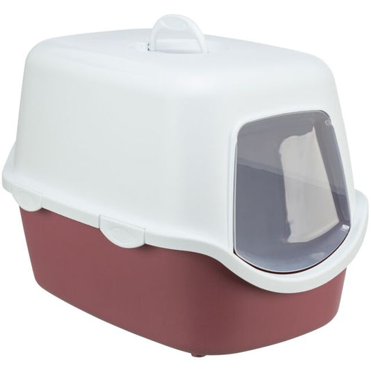 Trixie Vico toalet za mačke sa vratima 56x40x40cm bordo-beli