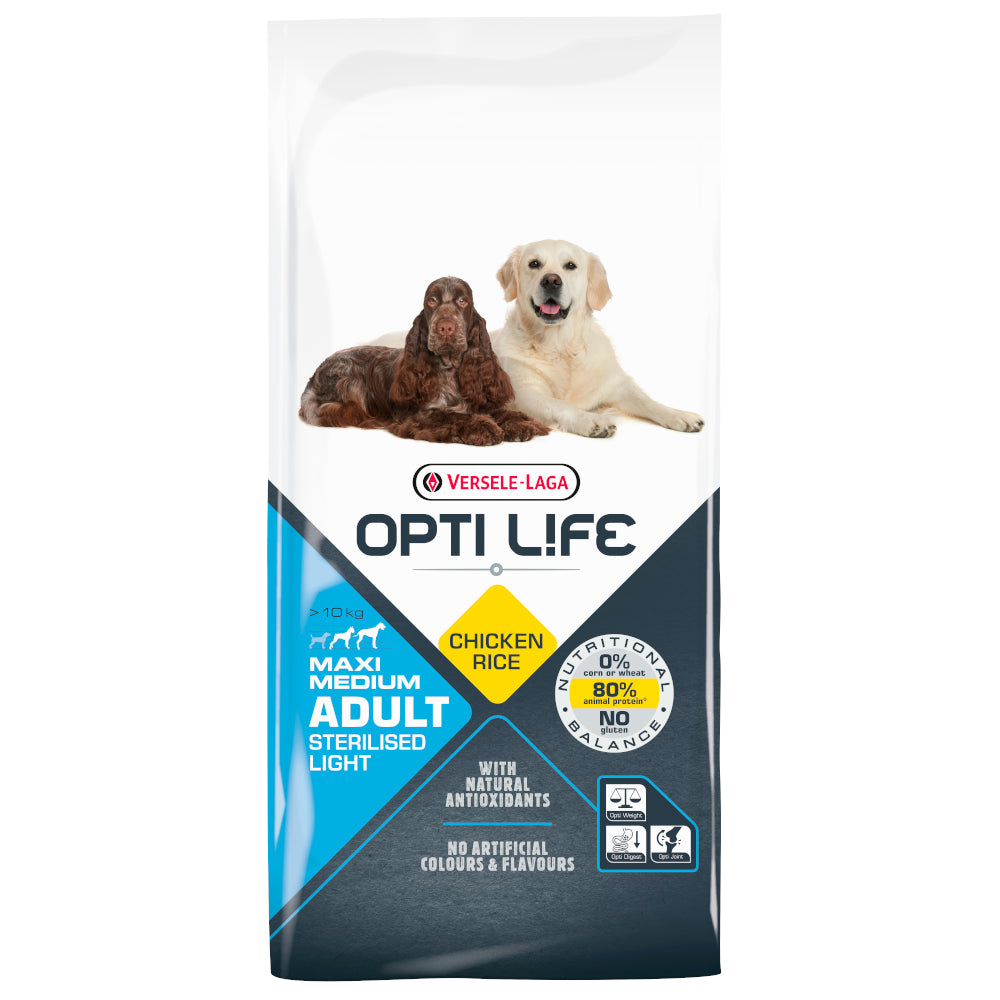 Opti Life Sterilised Dog piletina 12.5kg – light hrana za pse