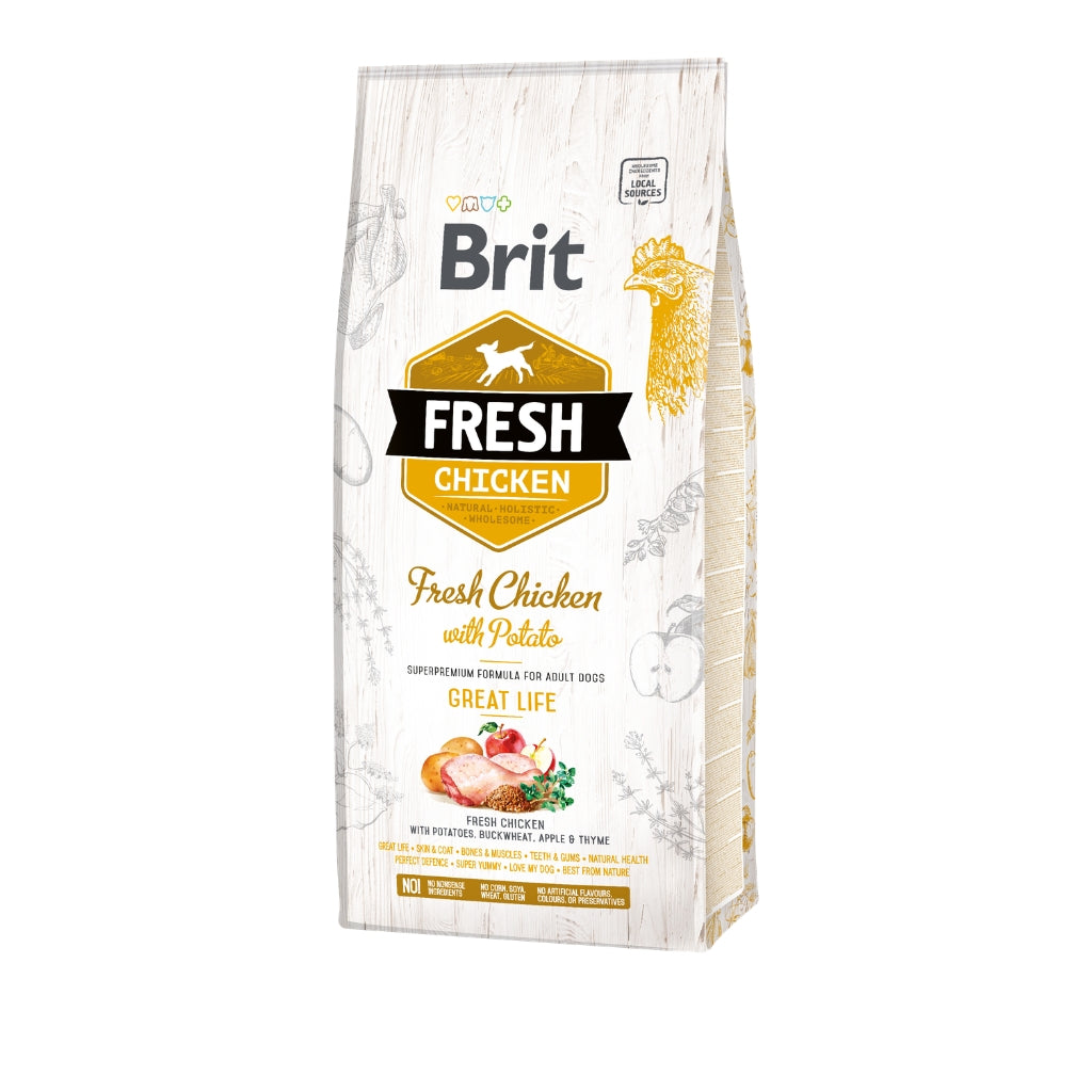 Brit Fresh Adult Great Life piletina i krompir 12 kg