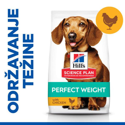 Hill's Science Plan Perfect Weight Small & Mini Adult Hrana za Pse s Piletinom 1,5 kg - petcorner