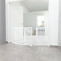 Trixie drvena barijera za pse sa vratima, bela, 60–160 × 81 cm