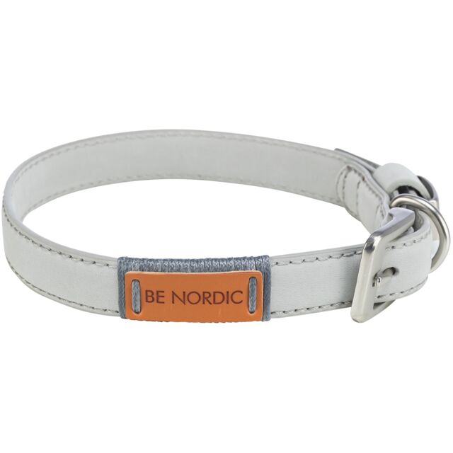 Trixie Be Nordic Ogrlica Koža L/XL 55 - 61cm 30mm Siva - petcorner