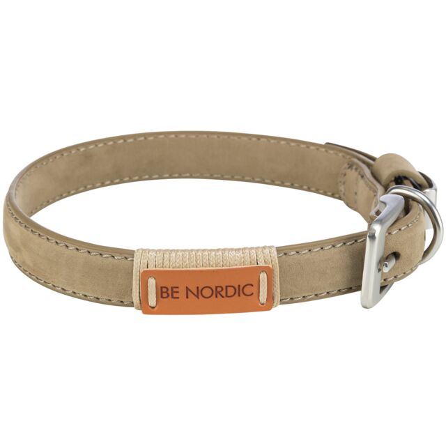 Trixie Be Nordic Ogrlica Koža L 50 - 56cm 25mm Bež - petcorner