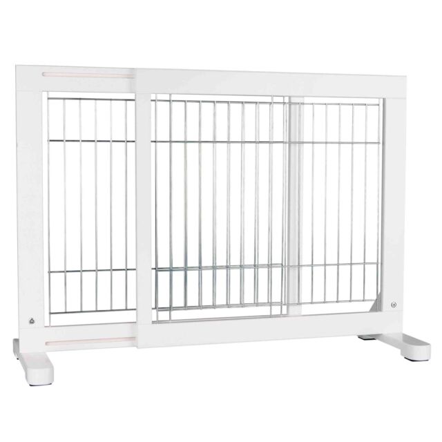 Trixie drvena barijera za pse, 65–108 cm, bela - petcorner