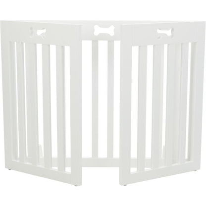 Trixie drvena barijera za pse, 3 - delna, 82–124 cm, bela - petcorner