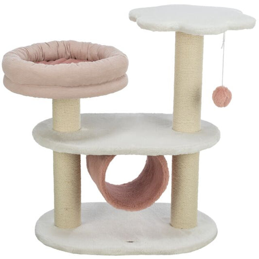 Grebalica Isabella 70cm belo - roze, sa platformom i uklonjivim krevetom - Trixie - petcorner