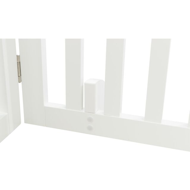 Trixie drvena barijera za pse, 3 - delna, 82–124 cm, bela - petcorner