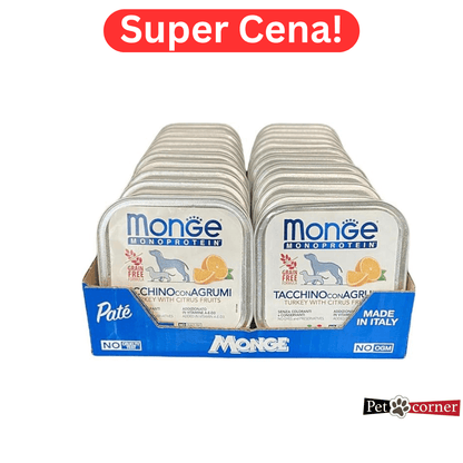 Monge monoproteinska pašteta za pse ćuretina i citrusi 24x150g