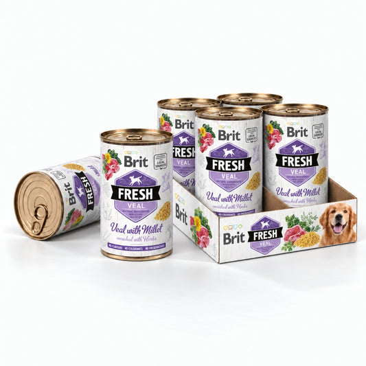 Brit Fresh teletina i proso paket 6 konzervi po 400 g
