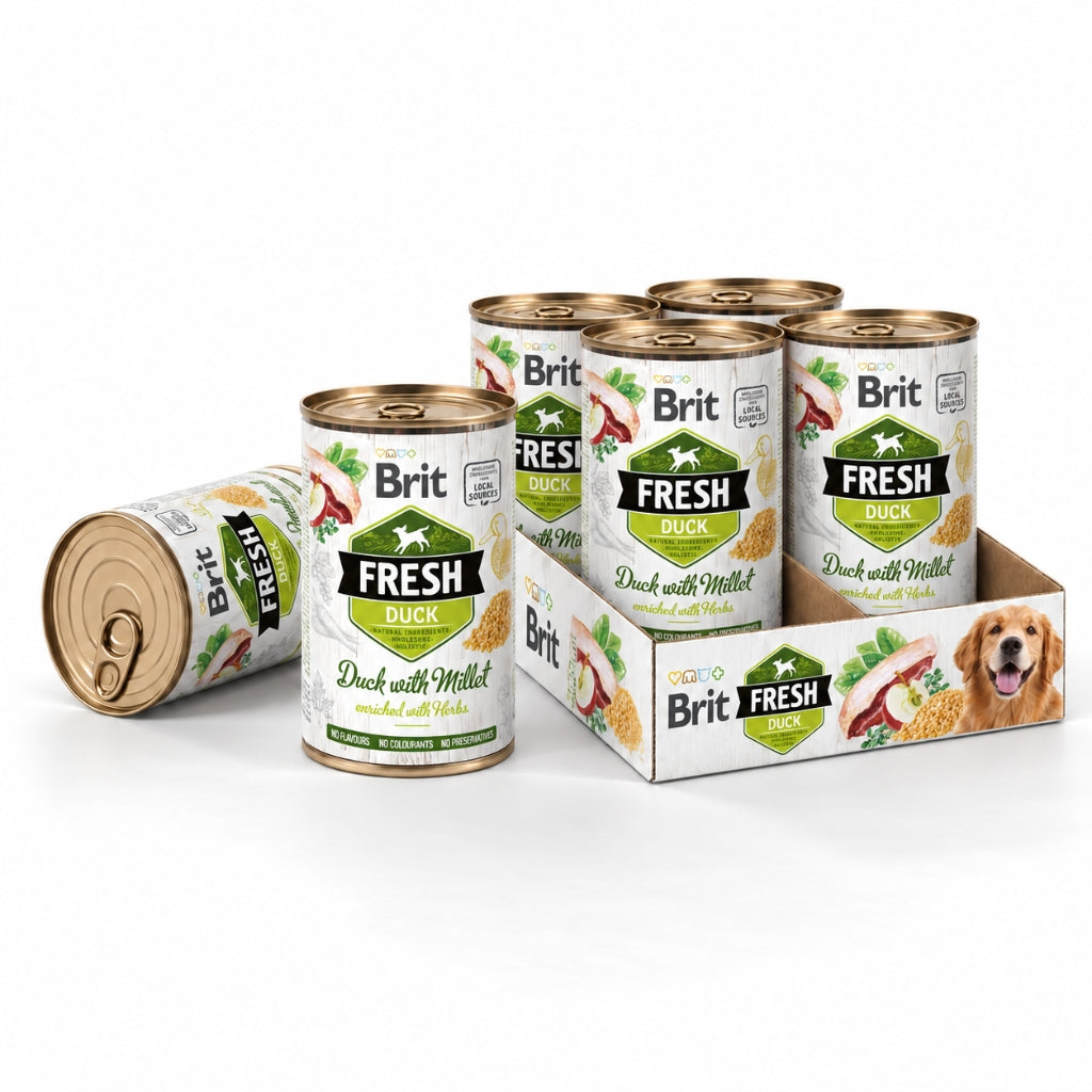 Brit Fresh pačetina i proso paket 6 konzervi po 400 g