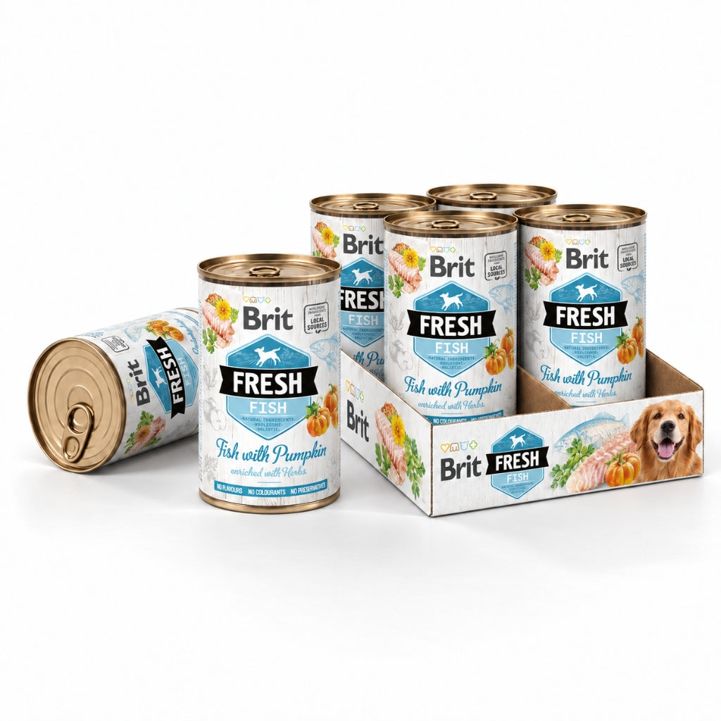 Brit Fresh riba i bundeva paket 6 konzervi po 400 g