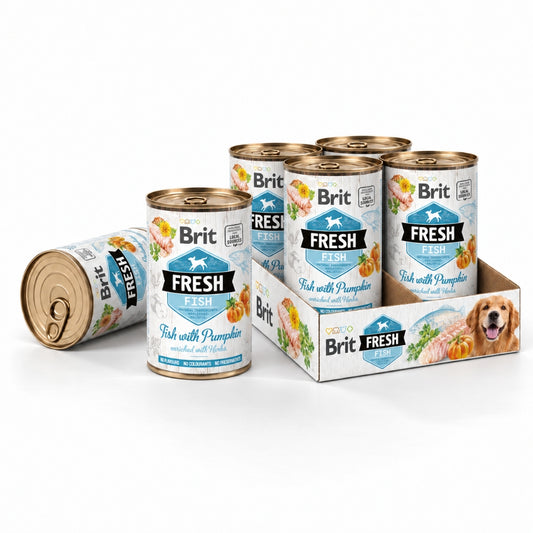 Brit Fresh riba i bundeva paket 6 konzervi po 400 g