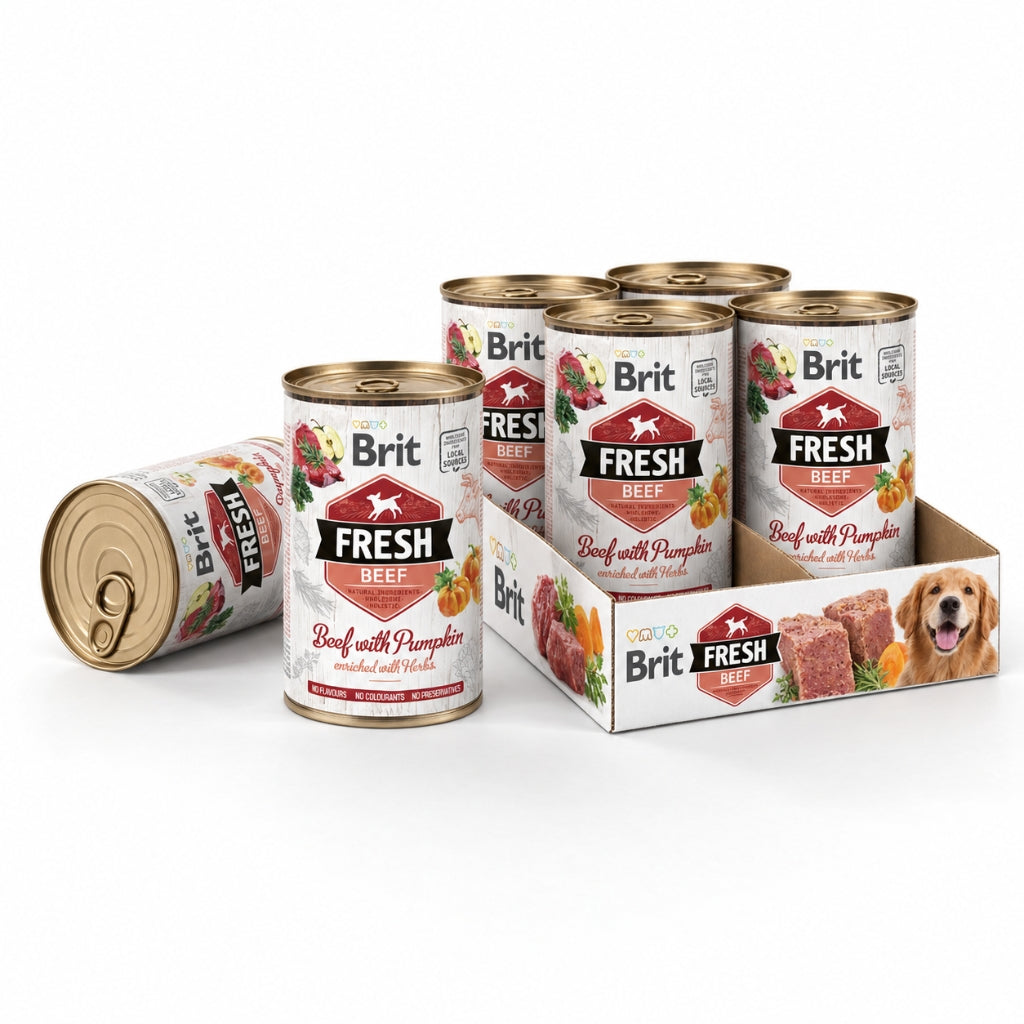Brit Fresh govedina i bundeva paket 6 konzervi po 400 g