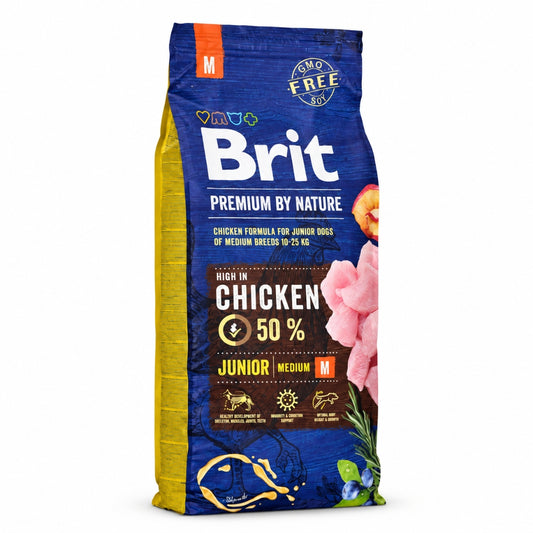 Brit Premium by Nature Junior M piletina za štence srednjih rasa